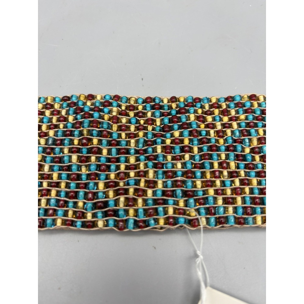 Stretch Beaded Belt Oneβ Size Multi Color Boho Hipster NWT Approx 32" Around